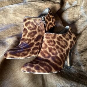 Isola Hair on Hide Animal Print Stick Heels